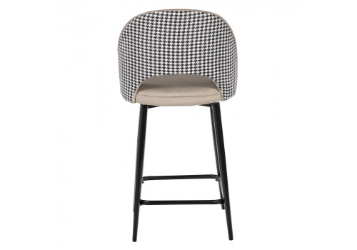 Стул полубарный Leo латте с жаккардом, с поворотным механизмом