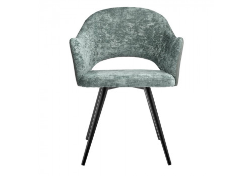 Стул Bruno зелёный шенилл с экокожей с поворотным механизмом