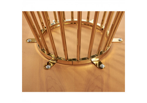 Стол Liverpool диам.110см, шпон орех лучевой набор, с золотистыми ножками