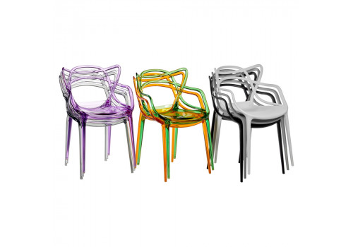 Стул Masters прозрачный оранжевый