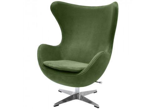 Кресло EGG STYLE CHAIR зеленый, искусственная замша