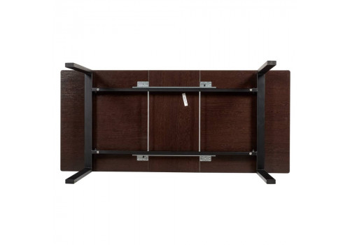 Стол Areal раскладной 140-180х80х75 чёрный мрамор с чёрными ножками