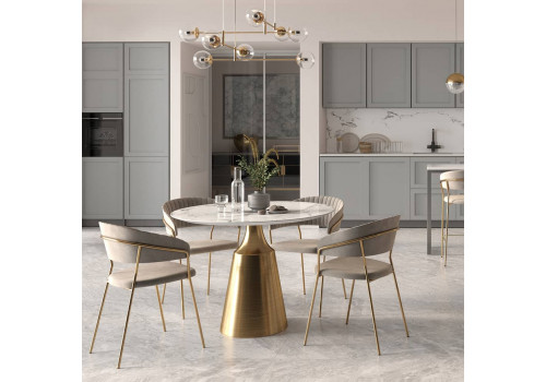 Стул Turin серый вельвет с чёрными ножками