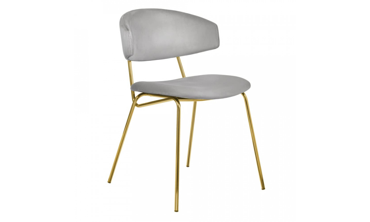 Стул Elle серый с золотыми ножками