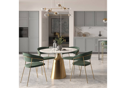 Стул Turin чёрный с золотыми ножками