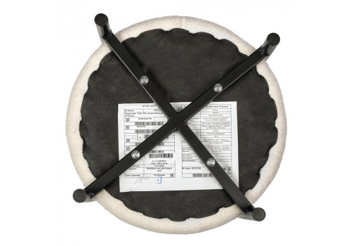 Стул-пуф Otis белый, искусственный мех