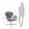 Кресло SWAN STYLE CHAIR тёмно-серый, искусственная замша