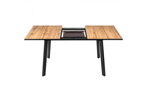 Стол Dublin раскладной 120-160х80х75 Дуб Вотан, чёрные ножки