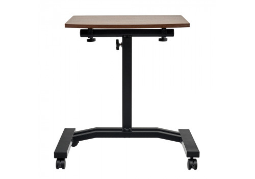 Стол многофункциональный на колёсах, 48x40 см, «РОЛЕТ», 1 ножка, регул.высота, мдф, металл, тёмн. дерево, чёрный