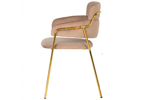 Стул Napoli латте с золотыми ножками