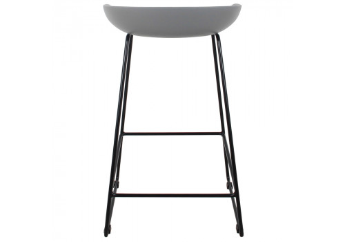 Стул полубарный Neo серый с чёрными ножками