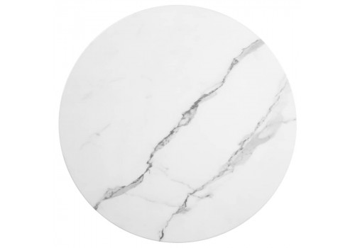 Набор кофейных столиков Tango белый мрамор с чёрными ножками, 2шт