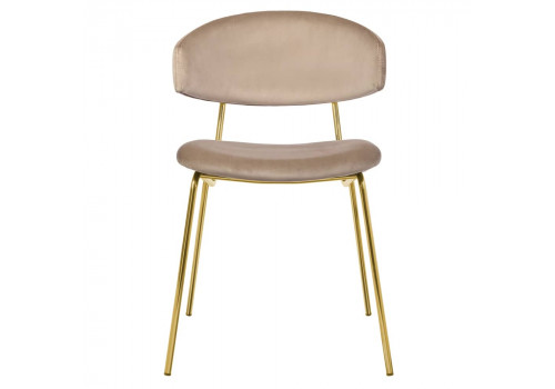 Стул Elle латте с золотыми ножками