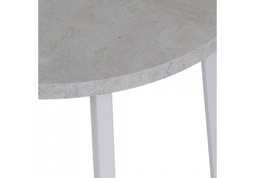 Стол Next круглый раскладной 90-120x90x76,5см, Бетон Лайт, белый