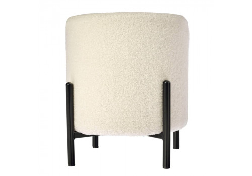 Стул-пуф Otis белый, искусственный мех