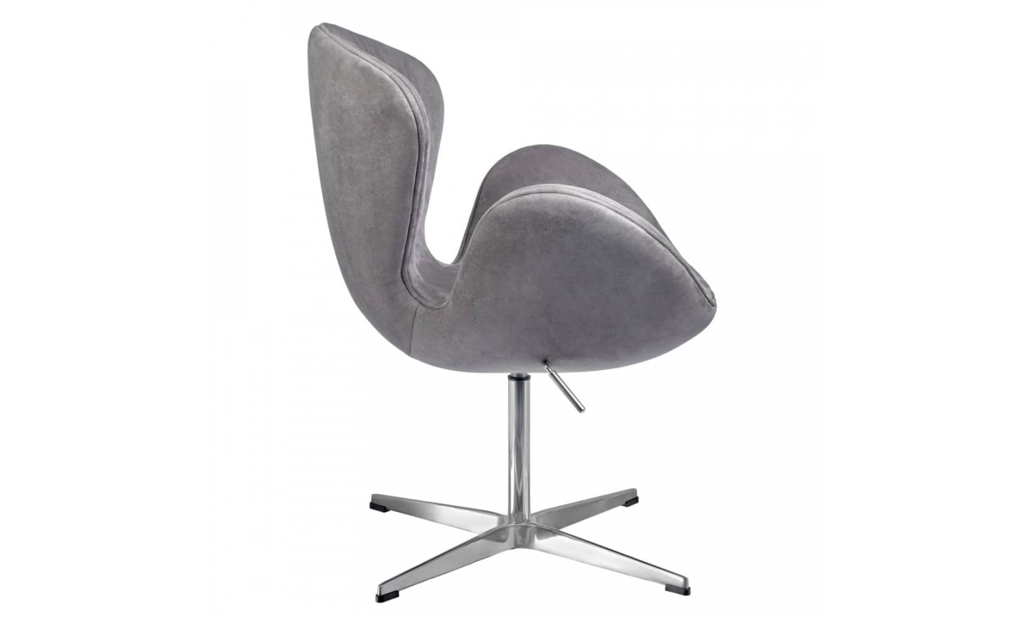 Кресло SWAN STYLE CHAIR серый, искусственная замша