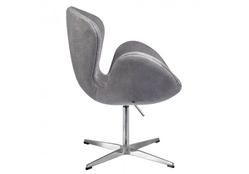 Кресло SWAN STYLE CHAIR серый, искусственная замша