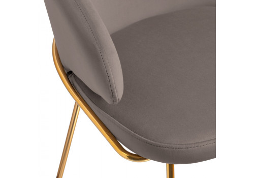 Стул-полукресло Emil латте с золотыми ножками