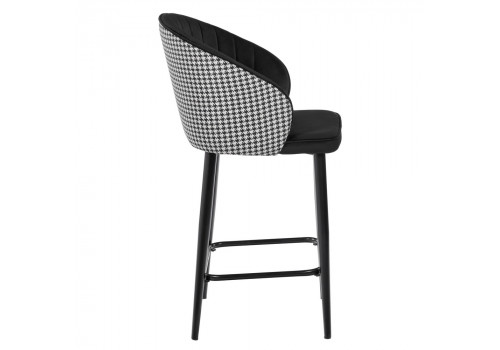 Стул полубарный Paola чёрный с жаккардом