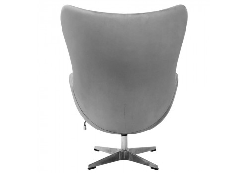 Кресло EGG STYLE CHAIR серый, искусственная замша