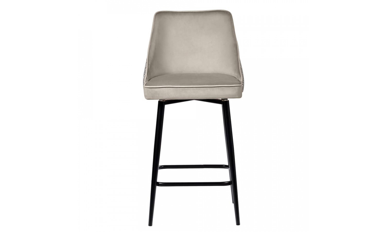 Стул полубарный Dave латте с жаккардом, с поворотным механизмом