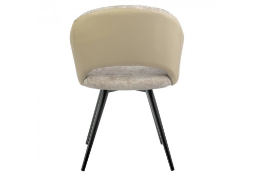 Стул Bruno латте шенилл с экокожей с поворотным механизмом