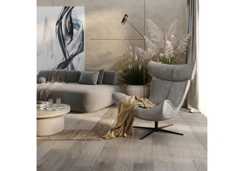 Кресло TORO серый, искусственная замша