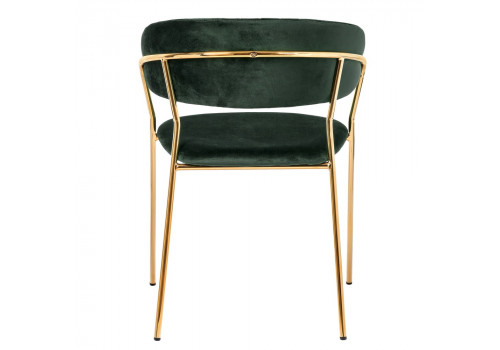 Стул Turin зеленый с золотыми ножками