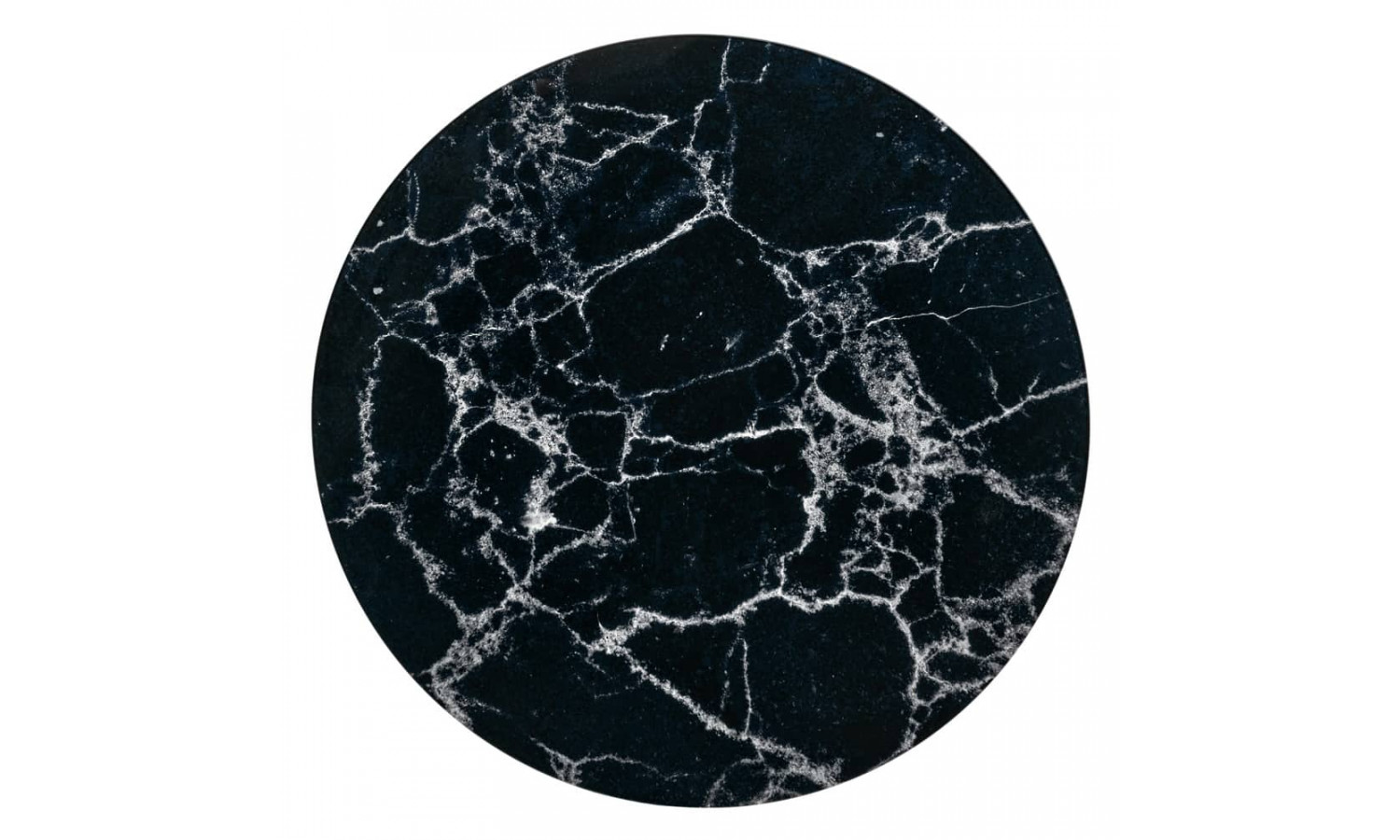 Набор кофейных столиков Tango чёрный мрамор с чёрными ножками, 2шт