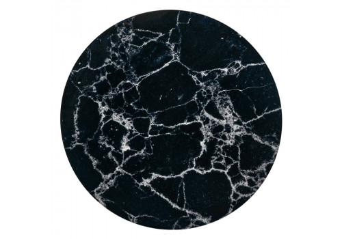 Набор кофейных столиков Tango чёрный мрамор с чёрными ножками, 2шт