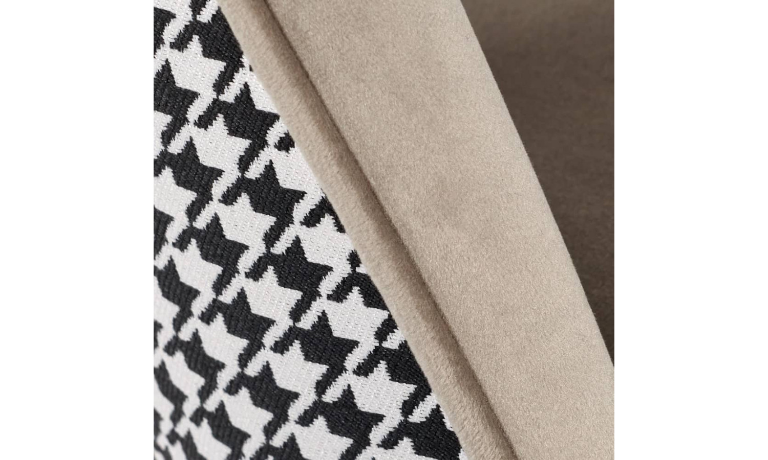 Стул полубарный Leo латте с жаккардом, поворотный механизм