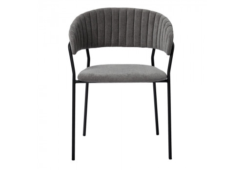 Стул Turin серый вельвет с чёрными ножками