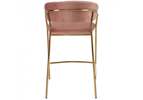 Стул полубарный Turin пудровый с золотыми ножками