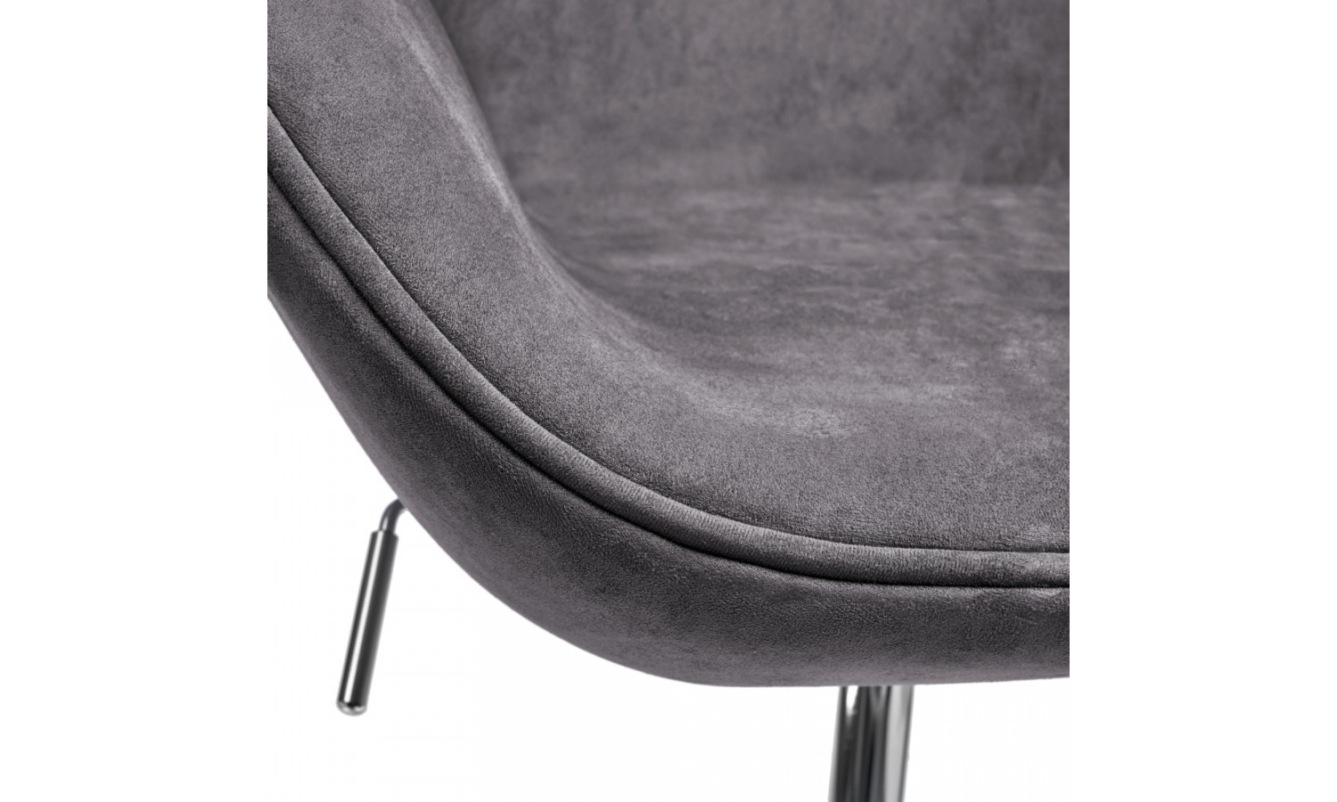 Кресло SWAN STYLE CHAIR тёмно-серый, искусственная замша