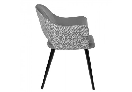 Стул Bruno серый с жаккардом