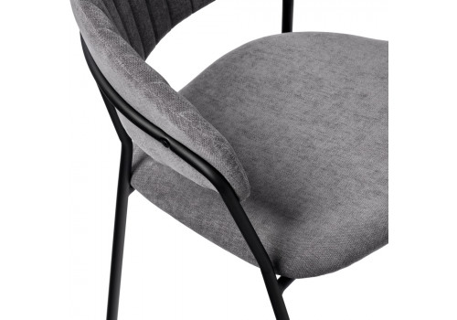 Стул Turin серый вельвет с чёрными ножками