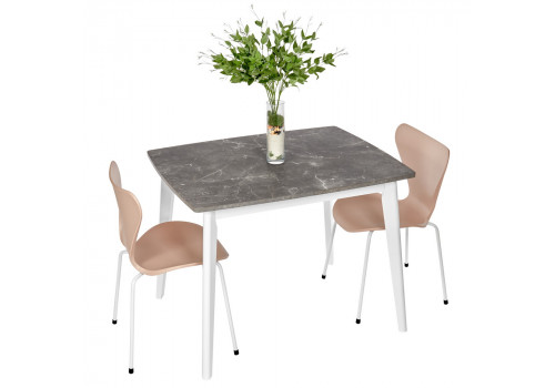 Стул Seven Style пудровый с белыми ножками