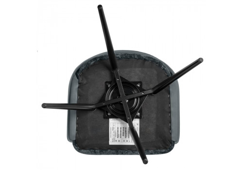 Стул Bruno серый шенилл с экокожей с поворотным механизмом