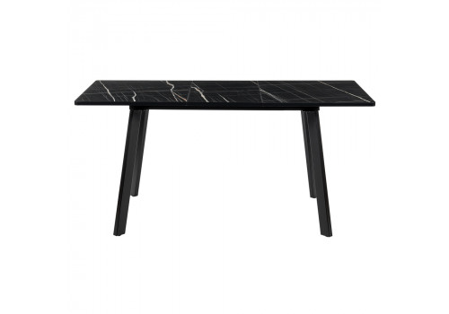 Стол Dublin раскладной 120-160х80х75 чёрный мрамор с чёрными ножками