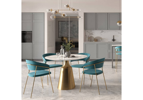 Стул полубарный Turin чёрный с золотыми ножками