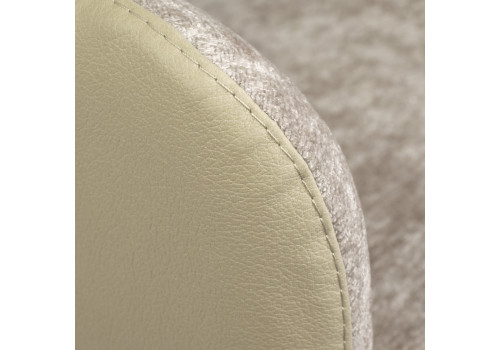 Стул Bruno латте шенилл с экокожей с поворотным механизмом