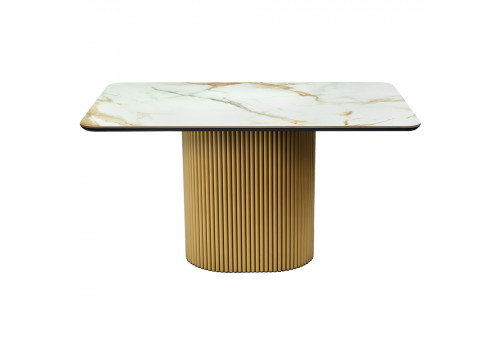 Стол Festa 140x85x77см, керамогранит Calacatte gold мрамор