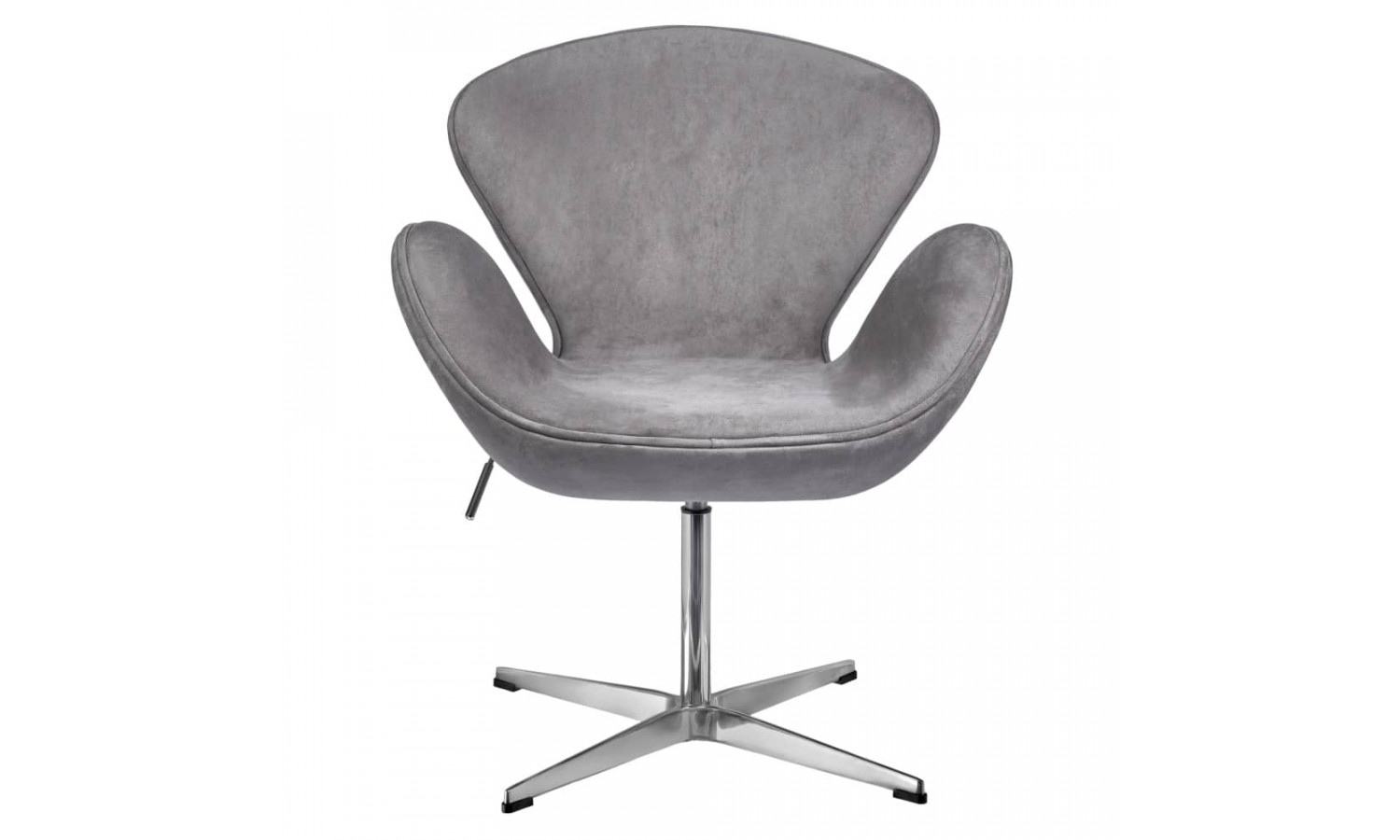 Кресло SWAN STYLE CHAIR серый, искусственная замша