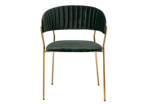 Стул Turin зеленый с золотыми ножками