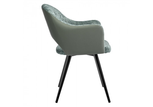 Стул Bruno зелёный шенилл с экокожей с поворотным механизмом