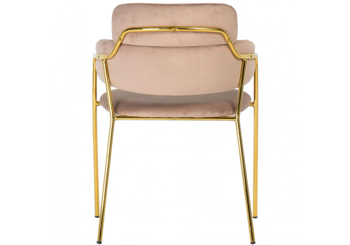 Стул Napoli латте с золотыми ножками