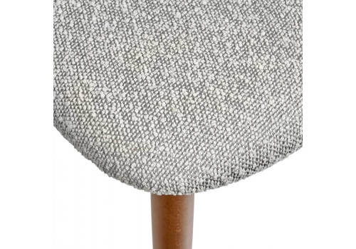 Стул Lucas светло-серый букле с ножками цвета орех
