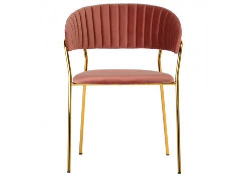 Стул Turin пудровый с золотыми ножками