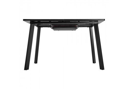 Стол Dublin раскладной 120-160х80х75 Дуб Вотан с чёрными ножками