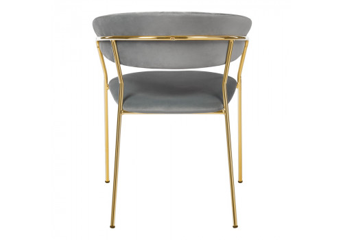 Стул Turin серый с золотыми ножками